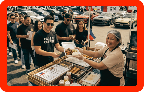 Support small businesses and local food vendors