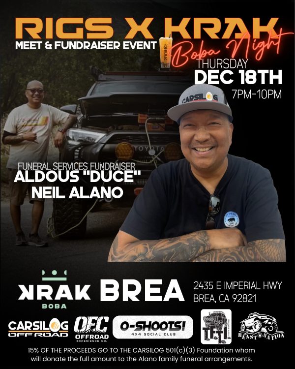 Rigs & Krak Boba Night